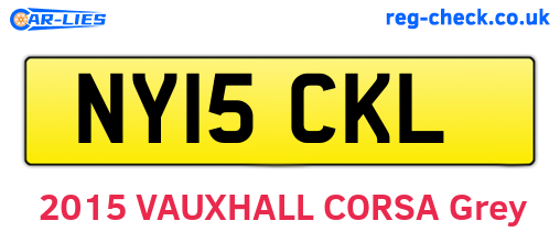 NY15CKL are the vehicle registration plates.