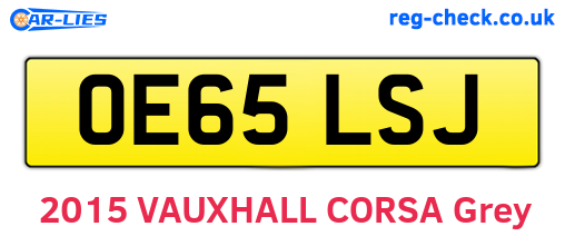 OE65LSJ are the vehicle registration plates.
