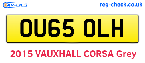 OU65OLH are the vehicle registration plates.