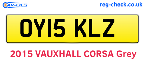 OY15KLZ are the vehicle registration plates.