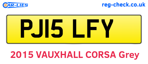 PJ15LFY are the vehicle registration plates.