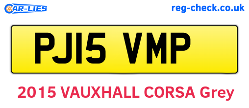 PJ15VMP are the vehicle registration plates.