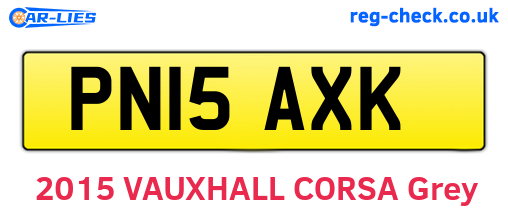 PN15AXK are the vehicle registration plates.