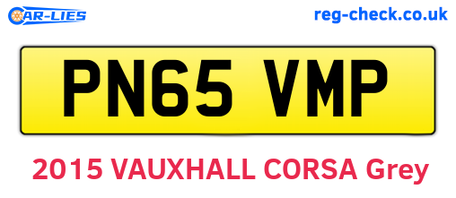 PN65VMP are the vehicle registration plates.