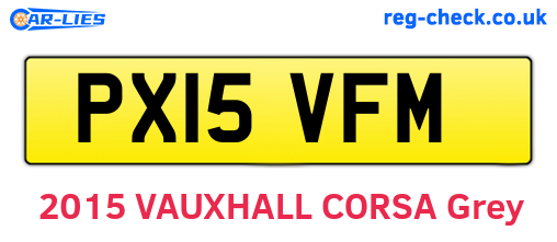PX15VFM are the vehicle registration plates.