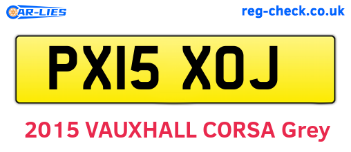 PX15XOJ are the vehicle registration plates.