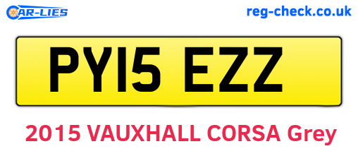 PY15EZZ are the vehicle registration plates.