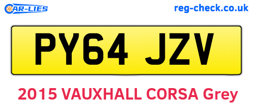 PY64JZV are the vehicle registration plates.
