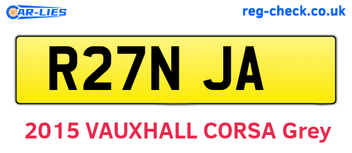 R27NJA are the vehicle registration plates.