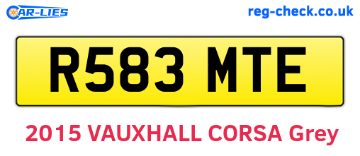 R583MTE are the vehicle registration plates.