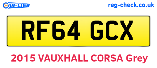 RF64GCX are the vehicle registration plates.