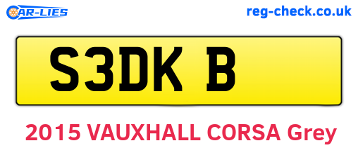 S3DKB are the vehicle registration plates.