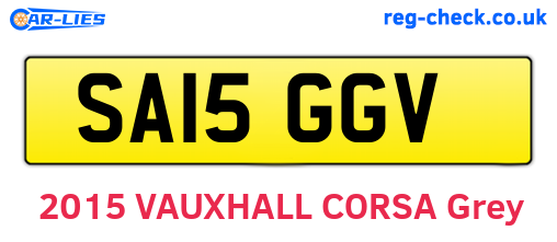 SA15GGV are the vehicle registration plates.