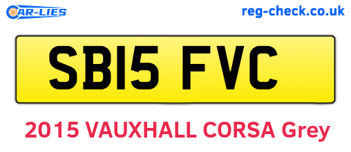 SB15FVC are the vehicle registration plates.