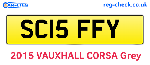 SC15FFY are the vehicle registration plates.