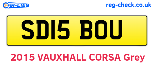 SD15BOU are the vehicle registration plates.