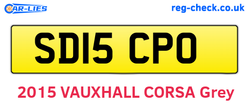 SD15CPO are the vehicle registration plates.