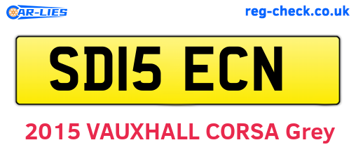 SD15ECN are the vehicle registration plates.