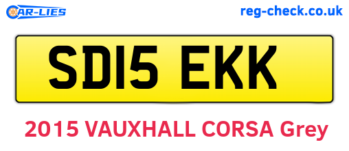 SD15EKK are the vehicle registration plates.
