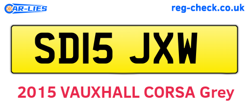 SD15JXW are the vehicle registration plates.