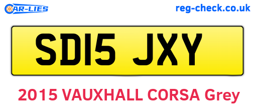 SD15JXY are the vehicle registration plates.