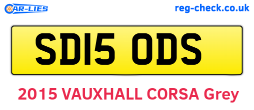 SD15ODS are the vehicle registration plates.