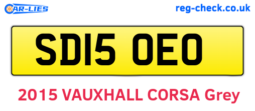 SD15OEO are the vehicle registration plates.