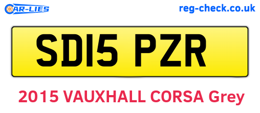 SD15PZR are the vehicle registration plates.