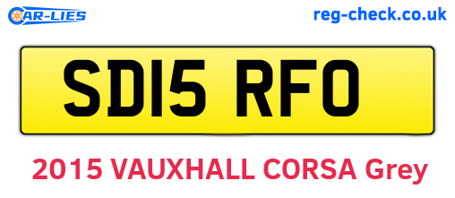 SD15RFO are the vehicle registration plates.