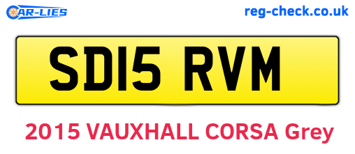 SD15RVM are the vehicle registration plates.