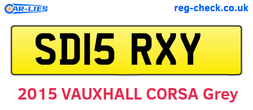 SD15RXY are the vehicle registration plates.