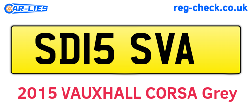 SD15SVA are the vehicle registration plates.