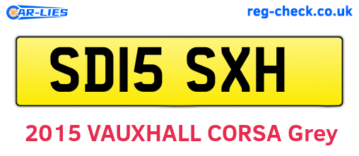 SD15SXH are the vehicle registration plates.
