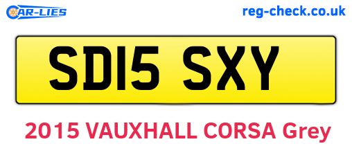 SD15SXY are the vehicle registration plates.