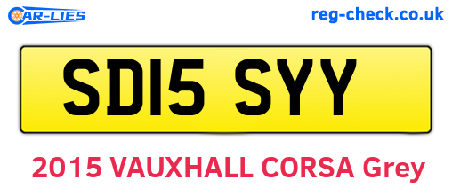 SD15SYY are the vehicle registration plates.