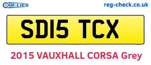 SD15TCX are the vehicle registration plates.