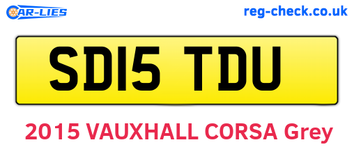 SD15TDU are the vehicle registration plates.