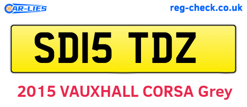 SD15TDZ are the vehicle registration plates.