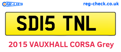 SD15TNL are the vehicle registration plates.
