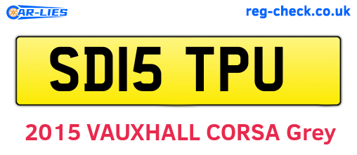 SD15TPU are the vehicle registration plates.