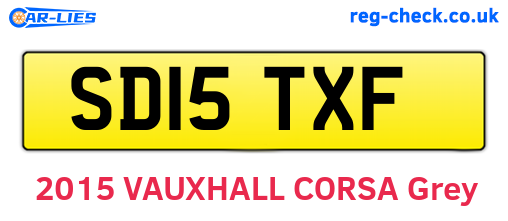 SD15TXF are the vehicle registration plates.