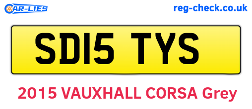 SD15TYS are the vehicle registration plates.