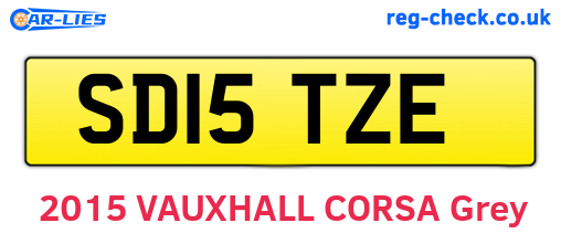 SD15TZE are the vehicle registration plates.
