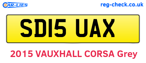 SD15UAX are the vehicle registration plates.