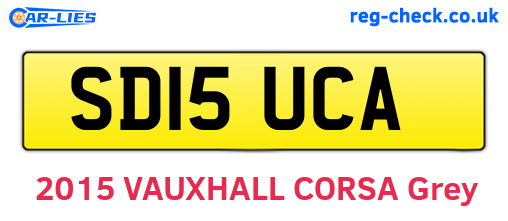 SD15UCA are the vehicle registration plates.