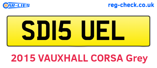 SD15UEL are the vehicle registration plates.