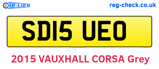 SD15UEO are the vehicle registration plates.