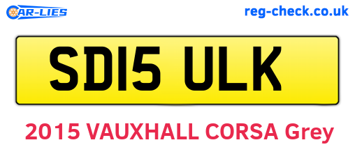 SD15ULK are the vehicle registration plates.