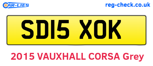 SD15XOK are the vehicle registration plates.