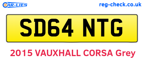 SD64NTG are the vehicle registration plates.